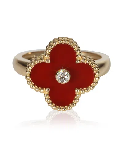 Pre-owned Pre-owned Van Cleef & Arpels  Van Cleef & Arpels Vintage Alhambra 18k Yellow Gold Ring