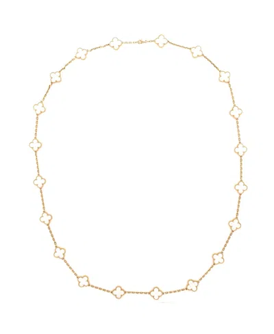 Pre-owned Pre-owned Van Cleef & Arpels  Van Cleef & Arpels Vintage Alhambra 20 Motifs Necklace 18k Gold And Mother Of Pearl, 33.75