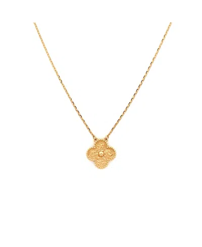Pre-owned Pre-owned Van Cleef & Arpels  Van Cleef & Arpels Vintage Alhambra Pendant Necklace 18k Gold, 16.5