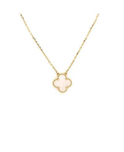 Pre-owned Pre-owned Van Cleef & Arpels  Van Cleef & Arpels Vintage Alhambra Pendant Necklace 18k Gold And Mother Of Pearl