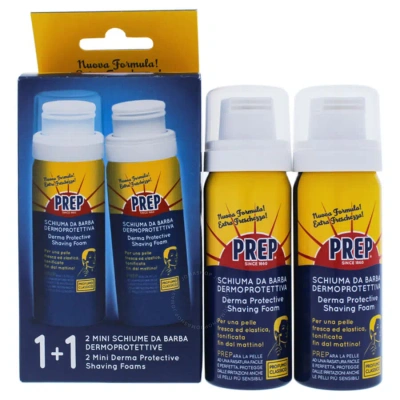 Prep Derma Protective Shaving Foam By  For Men - 2 X 1.7 oz Shaving Foam In White