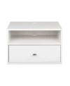 Prepac Floating Nightstand In White