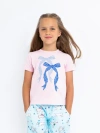 Preppy Goose Bow Print Short Sleeve T-shirt In Multi
