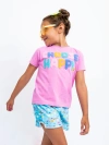 Preppy Goose Choose Happy Short Sleeve T-shirt In Pink
