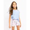 Preppy Goose Christmas Plush Lounge Shorts In Multi