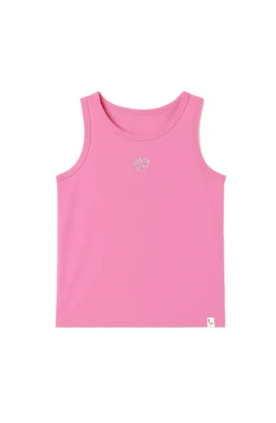 Preppy Goose Kids'  Heart Tank Top In Pink