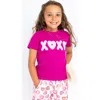 Preppy Goose Hugs And Kisses  Short Sleeve T-shirt In Pink