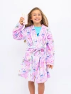 Preppy Goose Plush Sleepover Loungewear Robe In Pink