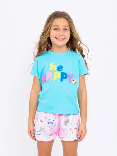 Preppy Goose Kids'  Plush Sleepover Loungewear Shorts In Blue