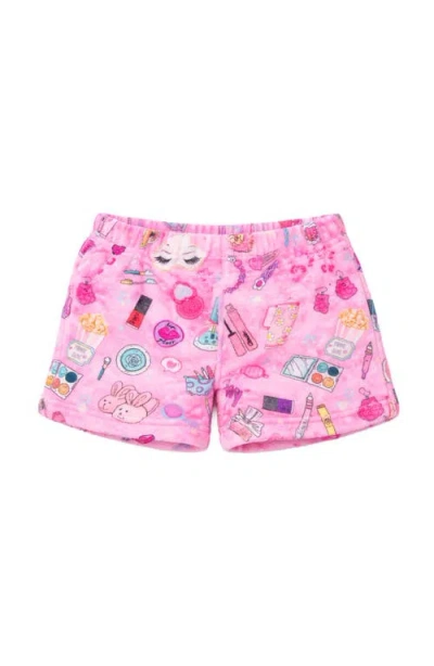 Preppy Goose Kids'  Plush Slumber Party Loungewear Shorts In Multi