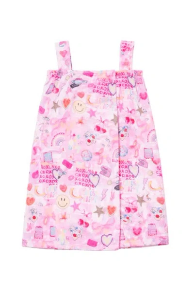 Preppy Goose Babies'  Plush Slumber Party Spa Wrap In Pink