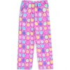 Preppy Goose Plush Smiley Faces Loungewear Pant In Multi