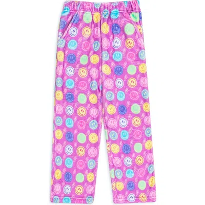 Preppy Goose Kids'  Plush Smiley Faces Loungewear Pant In Multi