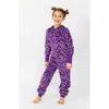 Preppy Goose Purple Flash One-piece   Plush Jumpsuit