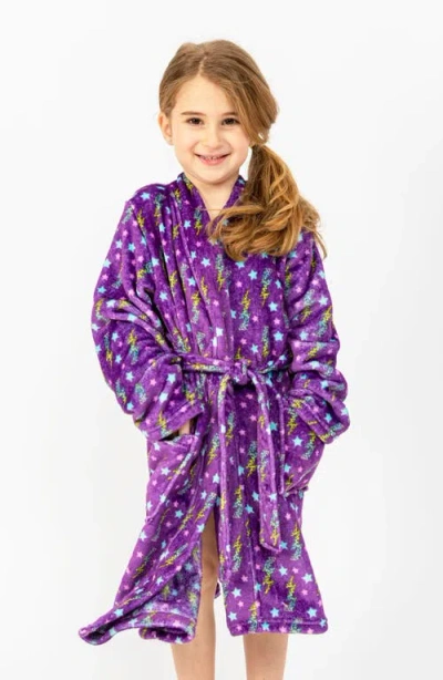 Preppy Goose Kids'  Purple Flash Plush Robe