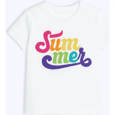 Preppy Goose Kids'  Summer Applique Short Sleeve Tee In White