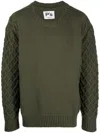 PRESIDENT'S CABLE-KNIT CREW NECK JUMPER