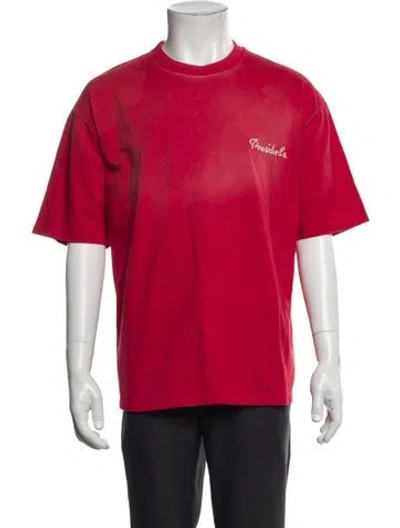 Pre-owned President's Crew Neck Short Sleeve T-shirt In Red