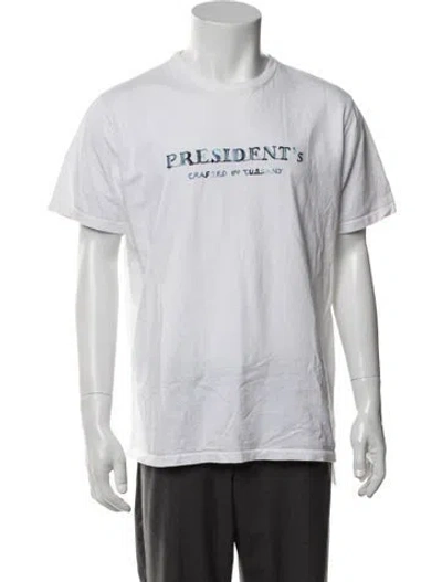 Pre-owned President's Graphic Print Crew Neck T-shirt In White