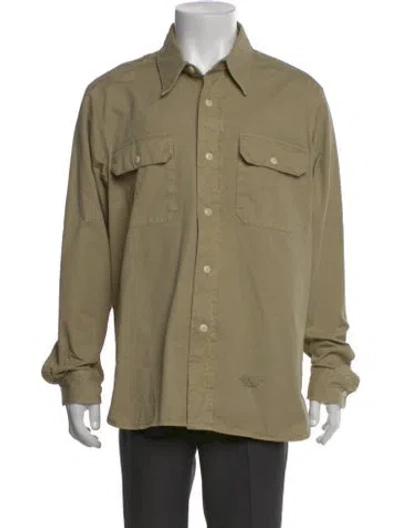 Pre-owned President's Long Sleeve Shirt In Green