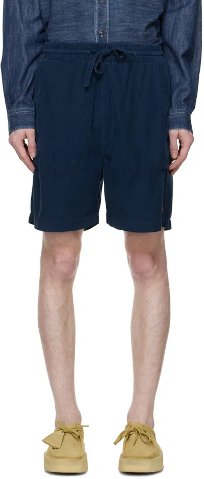 President's Navy Drawstring Shorts In Blue Navy