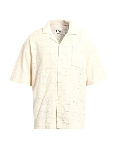 President's Man Shirt Beige Size L Cotton In Neutral