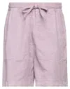 President's Man Shorts & Bermuda Shorts Lilac Size S Cotton, Linen In Purple