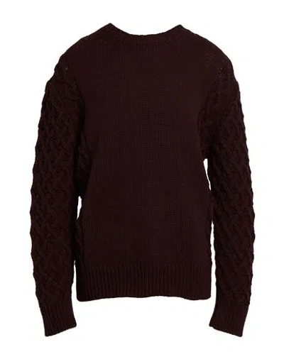 President's Man Sweater Burgundy Size Xl Wool, Polyamide In Red