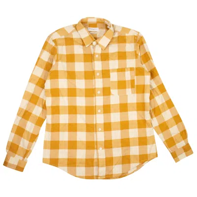 President's Shirt Chatham Softflanella Check Washed - Curry In Yellow