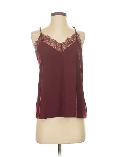 Pre-owned Press Sleeveless Blouse In Burgundy