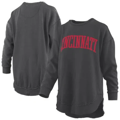 Pressbox Black Cincinnati Bearcats Melange Poncho Vintage Fleece Long Sleeve Pullover Sweatshirt