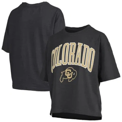 Pressbox Black Colorado Buffaloes Nelson Arch Over Logo Waist Length Oversized Slub T-shirt
