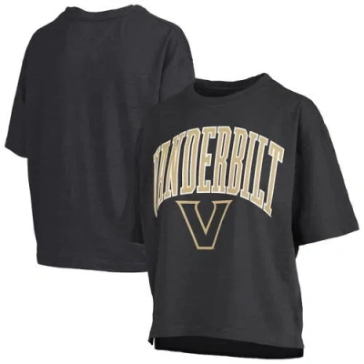 Pressbox Black Vanderbilt Commodores Nelson Arch Over Logo Waist Length Oversized Slub T-shirt