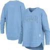 Pressbox Carolina Blue North Carolina Tar Heels Westin Poncho V-neck Pullover Sweatshirt In Blue
