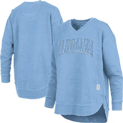 Pressbox Carolina Blue North Carolina Tar Heels Westin Poncho V-neck Pullover Sweatshirt