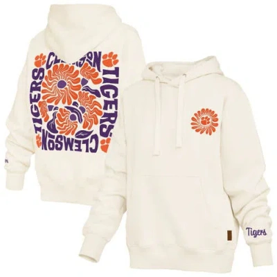 Pressbox Cream Clemson Tigers Elena Janise Hoodie In Multi