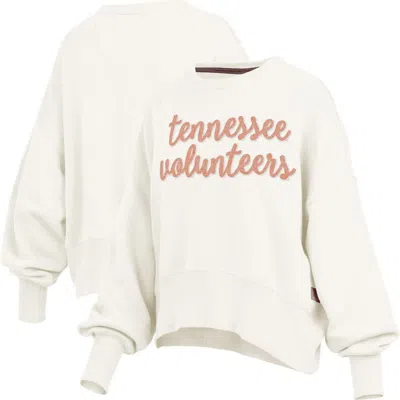 Pressbox Cream Tennessee Volunteers Chelsea Oversized Pullover Sweatshirt In Neutral