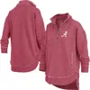 Pressbox Crimson Alabama Crimson Tide Northfork Sojourn Poncho Quarter-zip Sweatshirt In Red