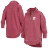 Pressbox Crimson Indiana Hoosiers Northfork Sojourn Poncho Quarter-zip Sweatshirt In Red