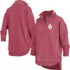 Pressbox Crimson Alabama Crimson Tide Northfork Sojourn Poncho Quarter-zip Sweatshirt In Red