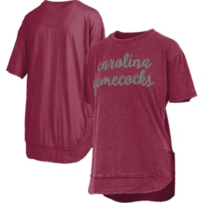 Pressbox Garnet South Carolina Gamecocks Poncho T-shirt In Burgundy
