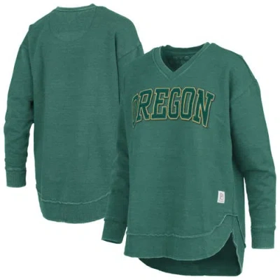 Pressbox Green Oregon Ducks Westin Poncho V-neck Pullover Sweatshirt