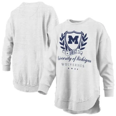 Pressbox Heather Gray Michigan Wolverines Field Day Melange Poncho Pullover Sweatshirt