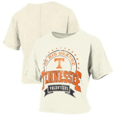 Pressbox Natural Tennessee Volunteers Vintage Wash Waist-length Slub T-shirt In White