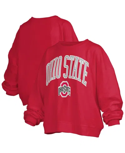 Pressbox Plus Size Nelson Janise Fleece Sweatshirt In Scarlet