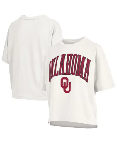 Pressbox Plus Size Oklahoma Sooners Nelson Motley Crew Oversized Slub Short-sleeve T-shirt In White