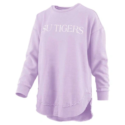 Pressbox Purple Lsu Tigers Seaside Springtime Vintage Poncho Pullover Sweatshirt
