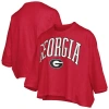 Pressbox Red Georgia Bulldogs Midi Arch Over Logo Oversized T-shirt In Red