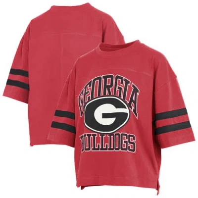 Pressbox Red Georgia Bulldogs Wayne Tyler Cropped T-shirt