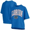 Pressbox Royal Florida Gators Nelson Arch Over Logo Waist Length Oversized Slub T-shirt